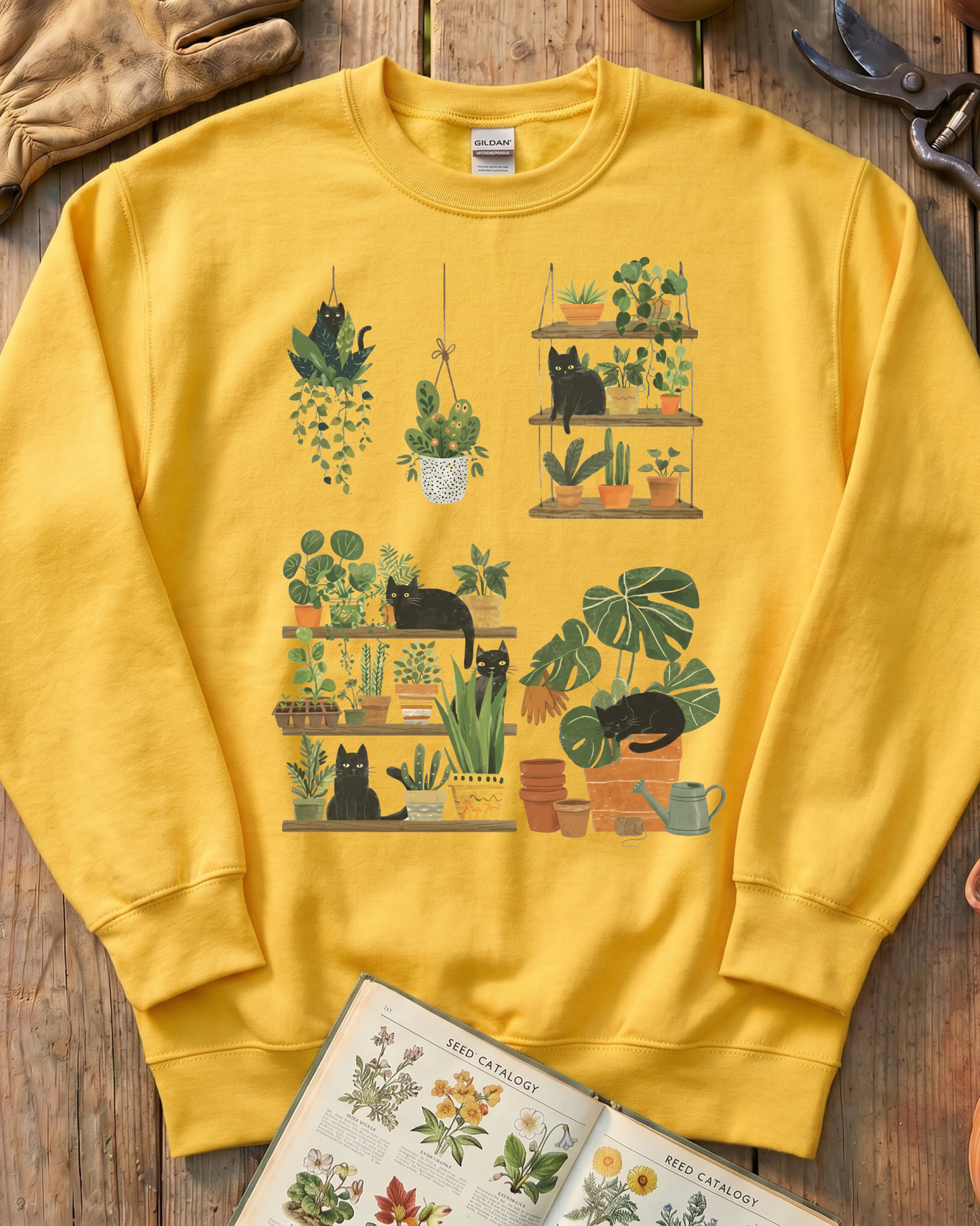 Cats and Plants Sweatshirt