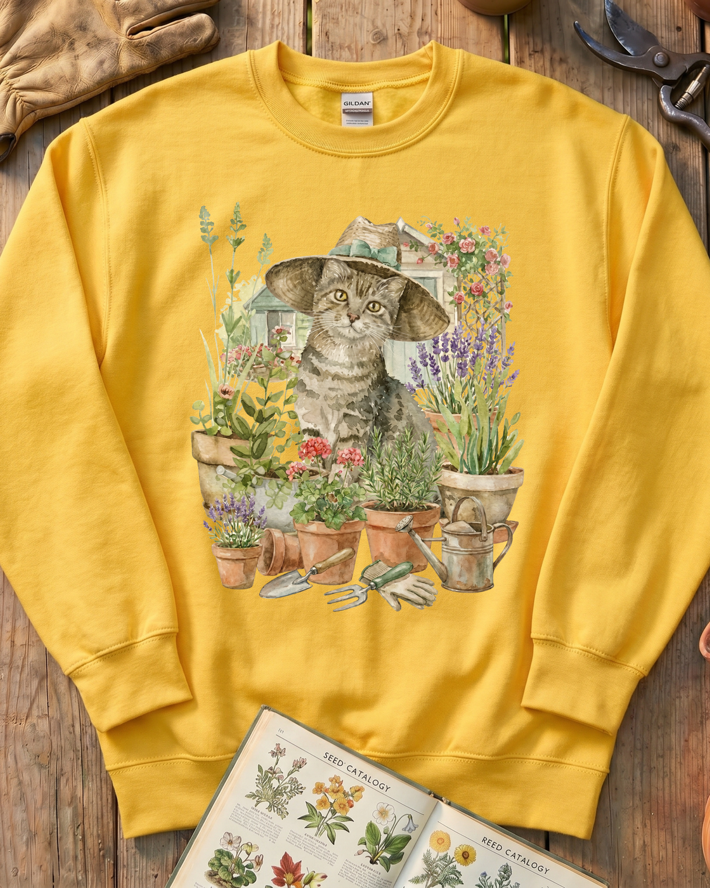 Cat And Plant Sweatshirt