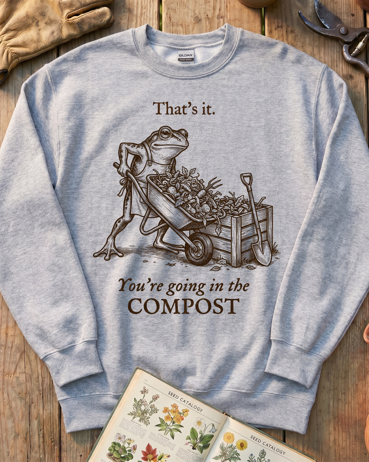 Compost Frog Warning Sweatshirt