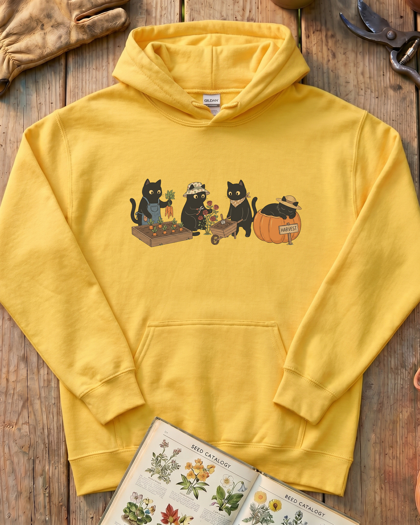Cute Cat Gardeners Hoodie