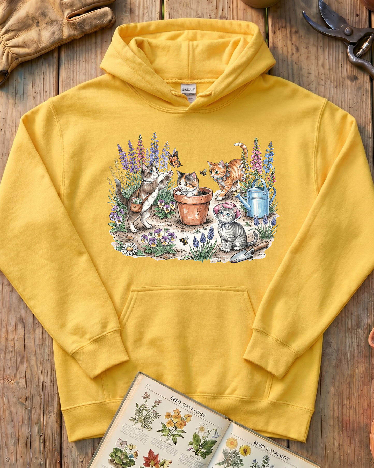 90s Cat Gardeners Hoodie
