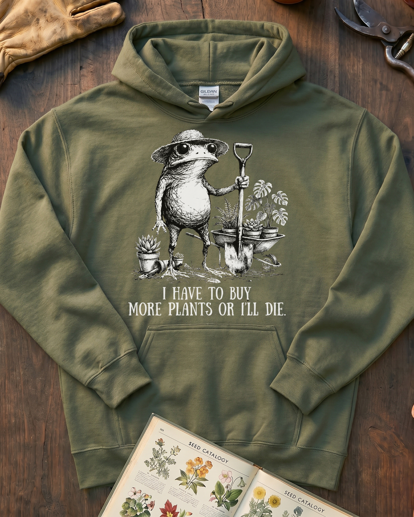 Funny Frog Plant Lover Hoodie