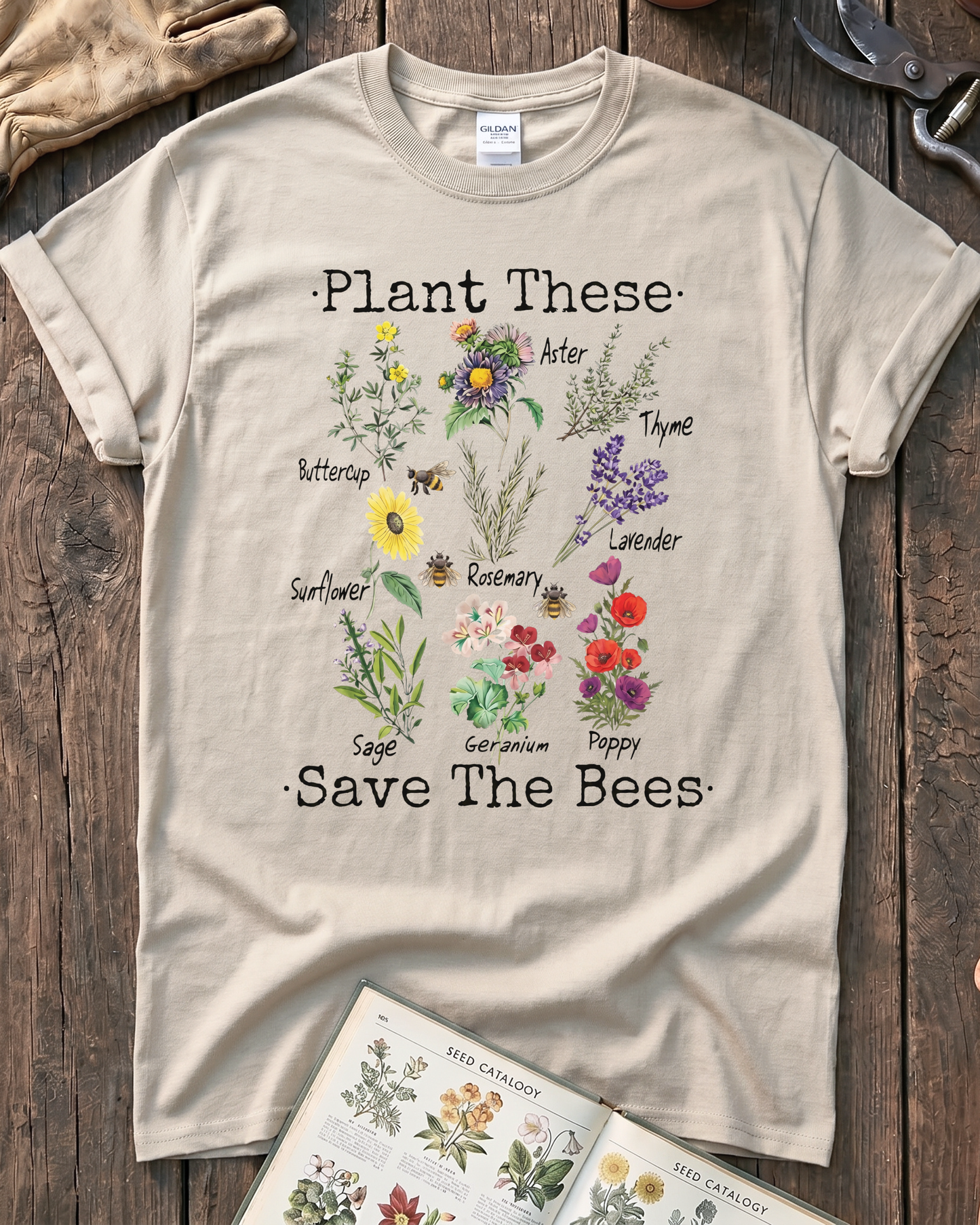 Plant These Save The Bees T‑Shirt