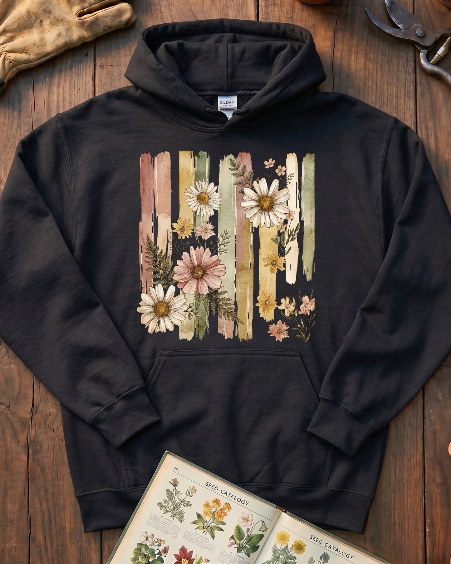 Cottage Garden Petals Hoodie