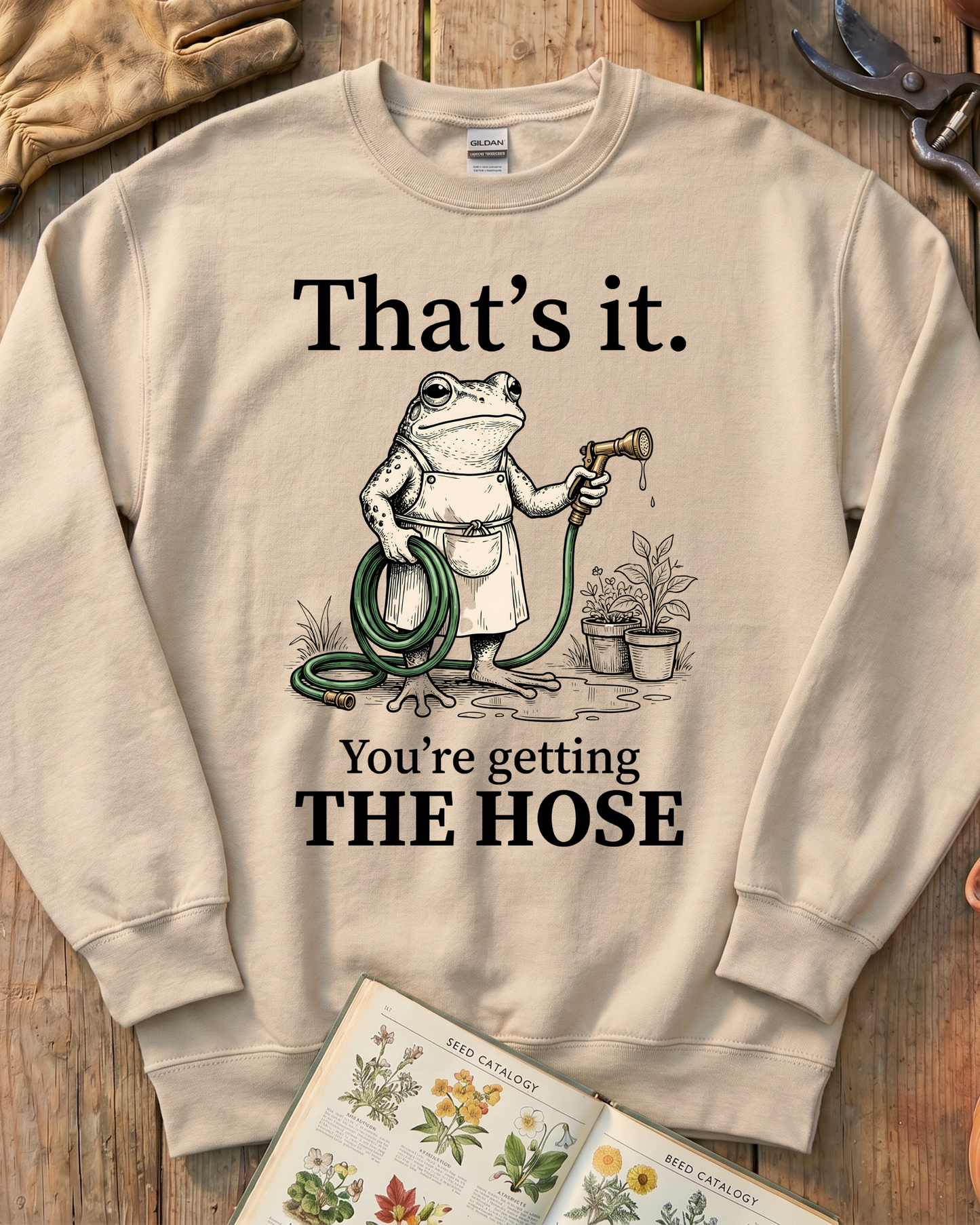 Funny Frog Garden Hose Sweatshirt