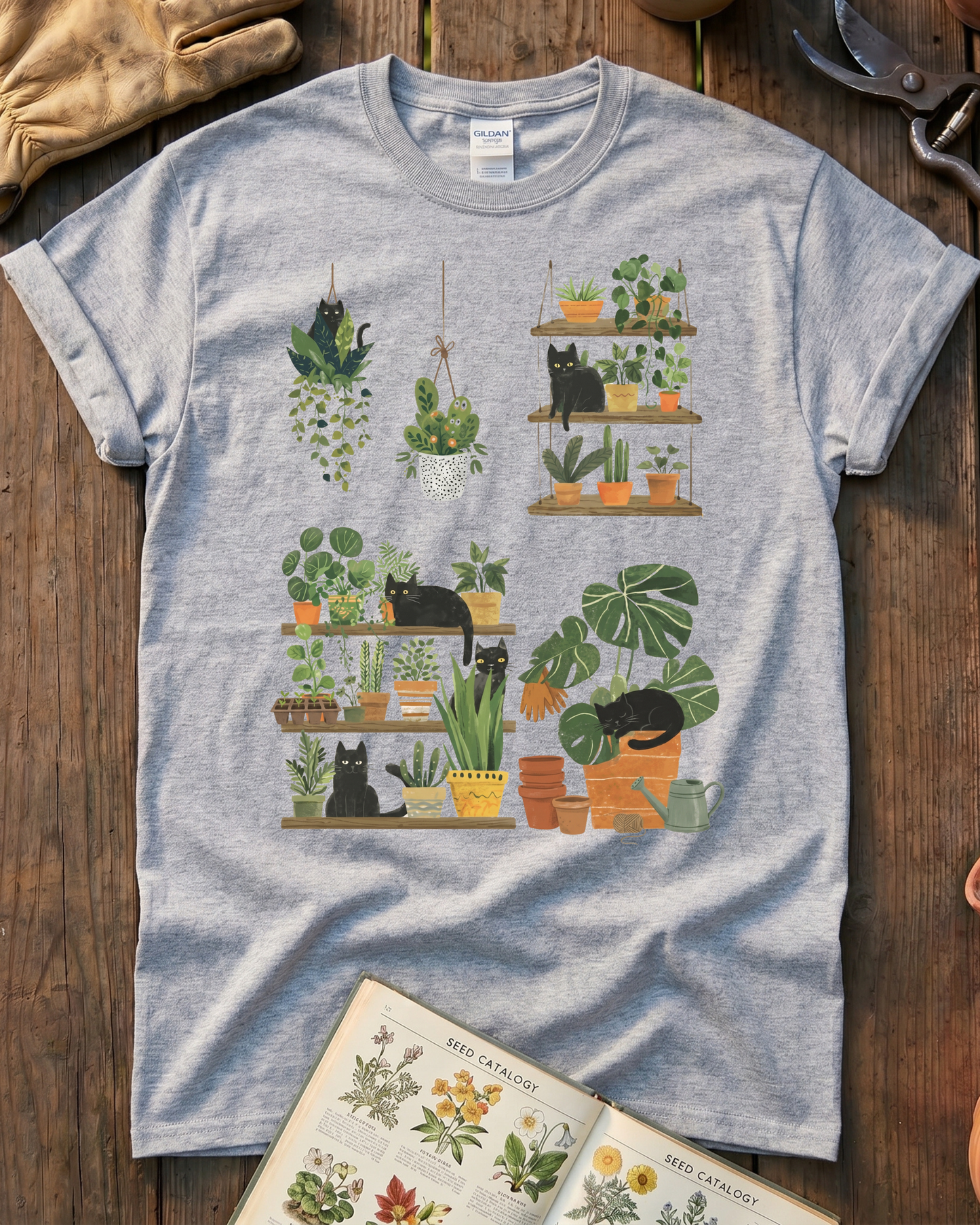 Cats and Plants T‑Shirt
