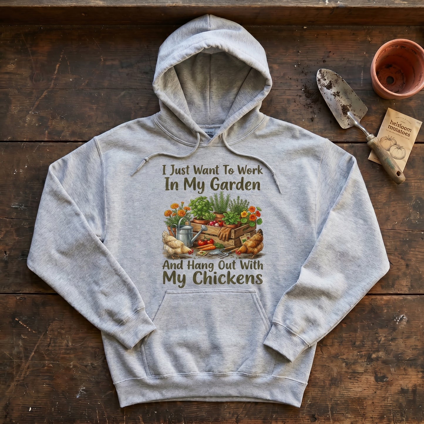 Garden & Chickens Hoodie