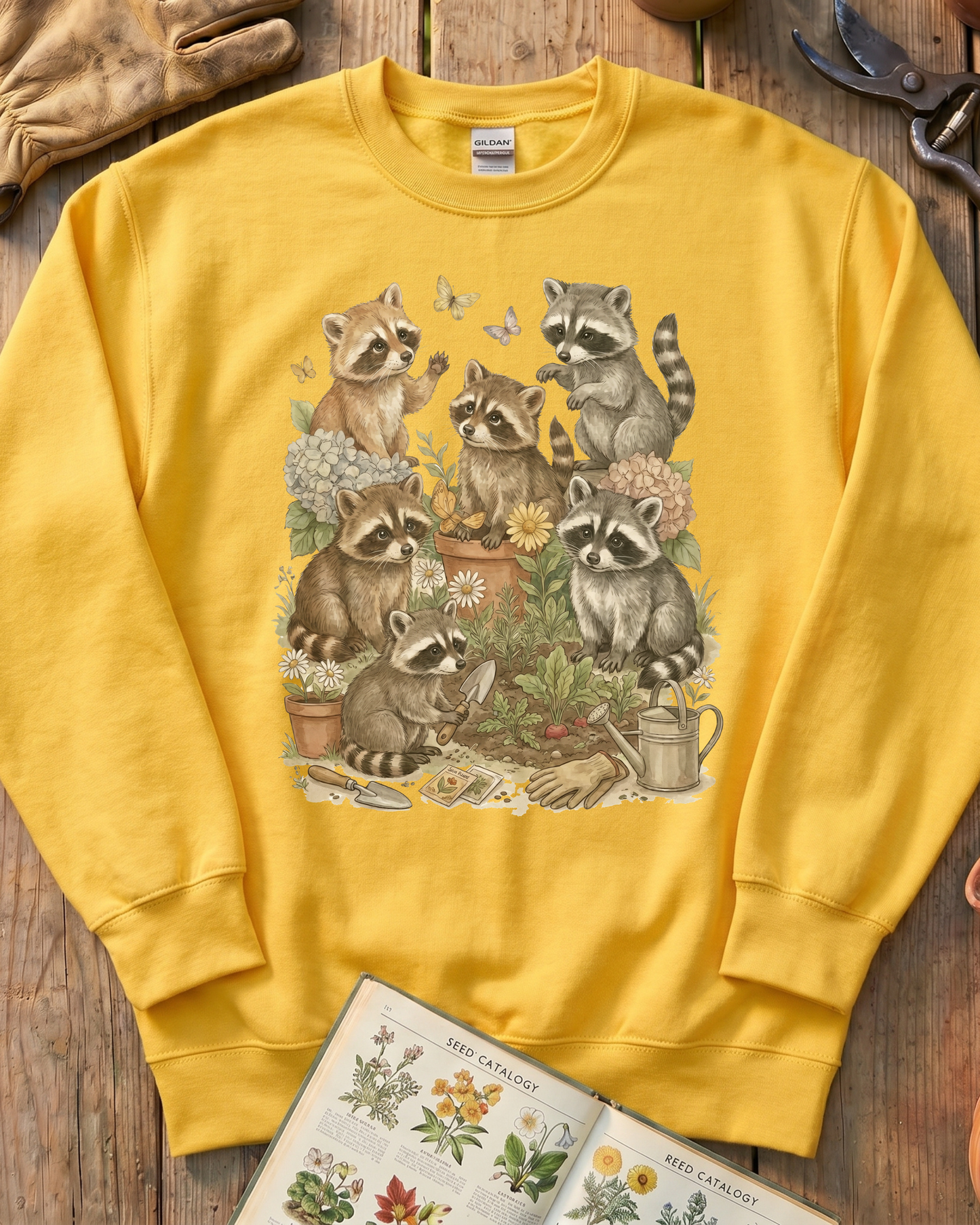 Raccoon Garden Sweatshirt
