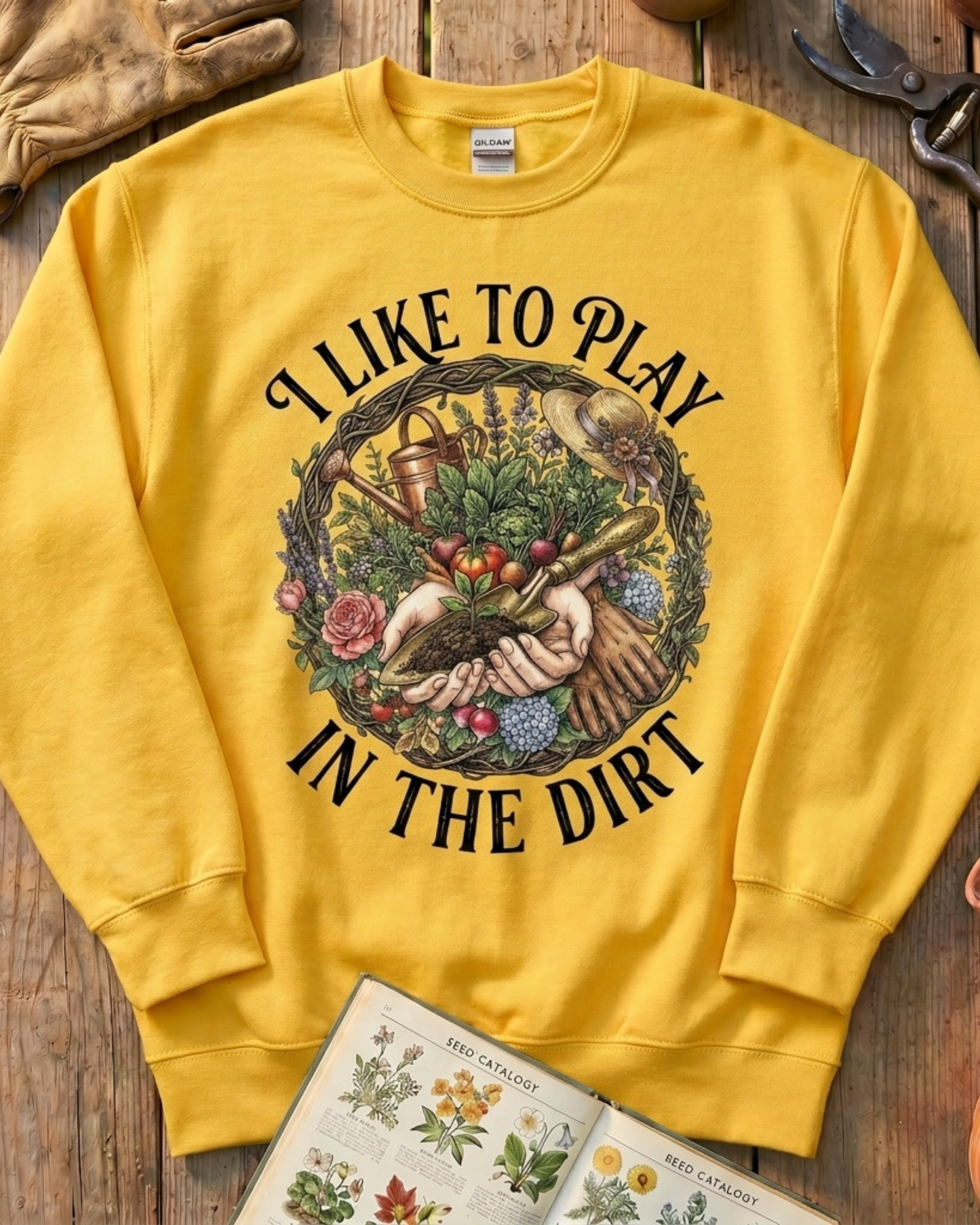 Gardening Tools Tee Plant Sweatshirt