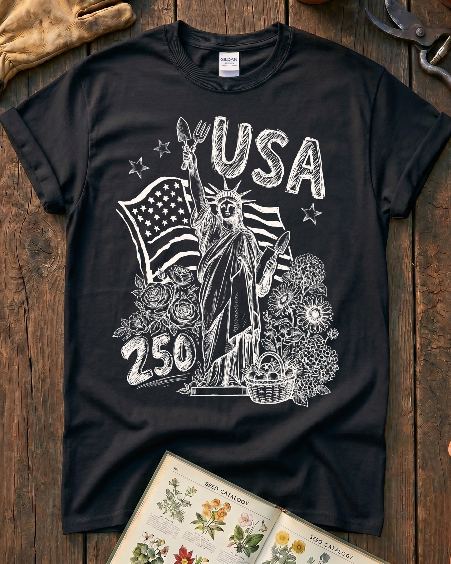 America 250 Garden Lady T-Shirt
