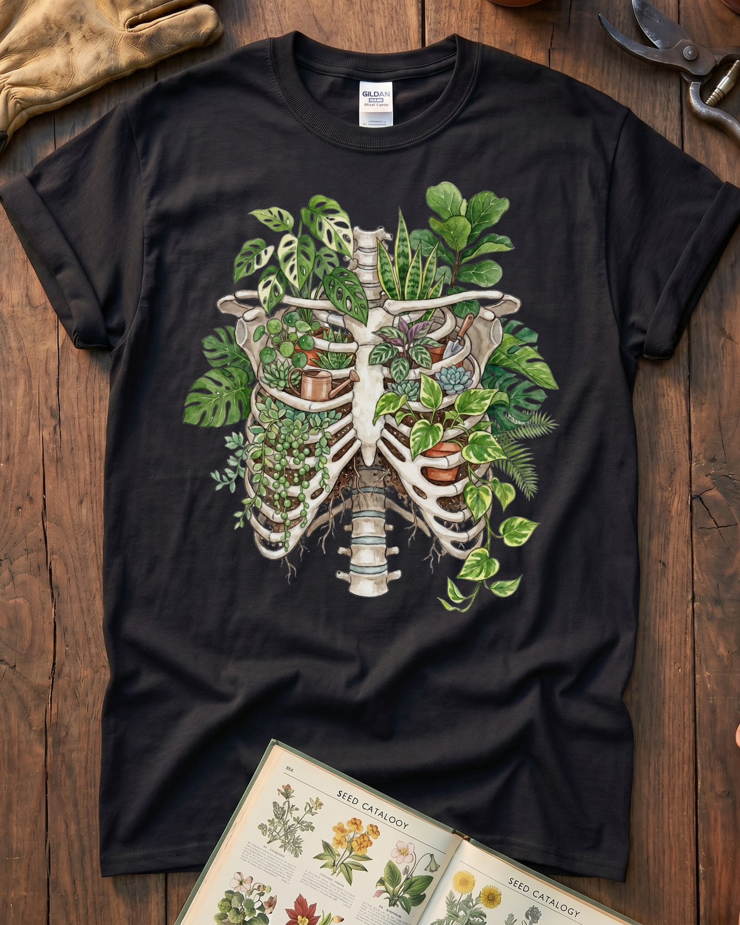 Skeleton Plant Lover Houseplant T-Shirt