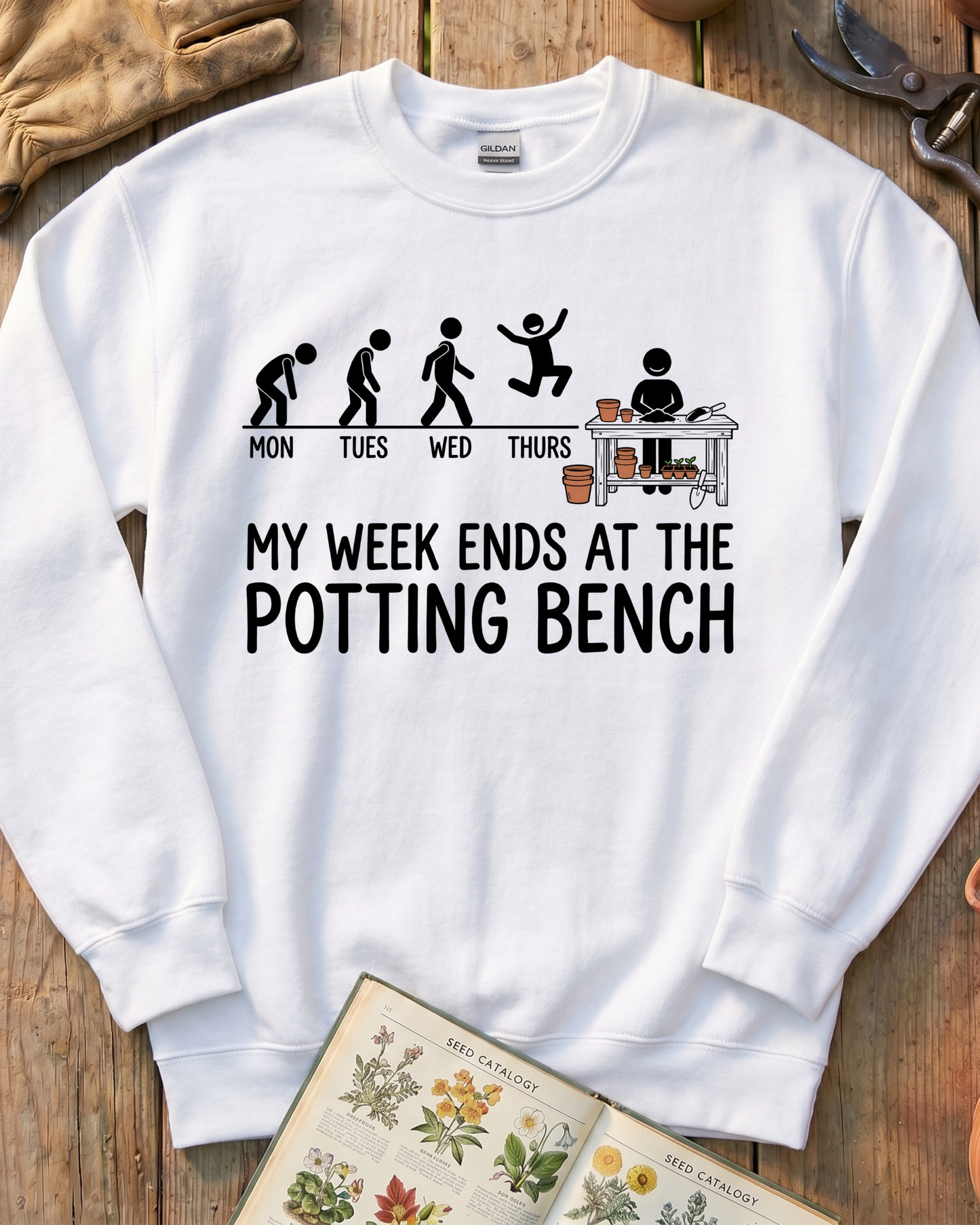Aesthetic Retro Houseplant Plant Lover Sweatshirt