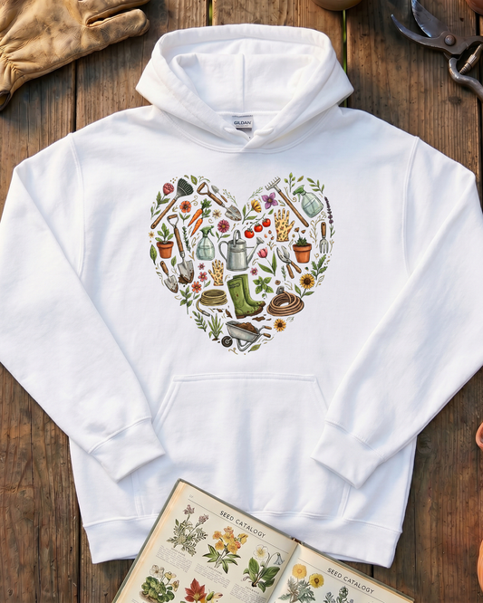 Women Plant Love Heart Hoodie