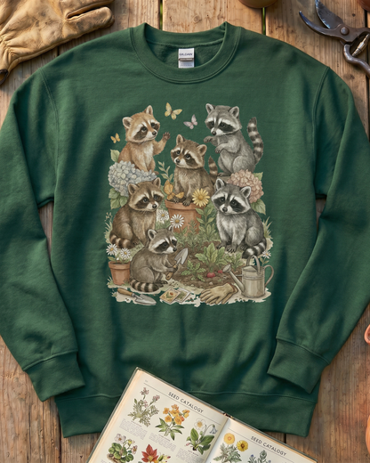 Raccoon Garden Sweatshirt