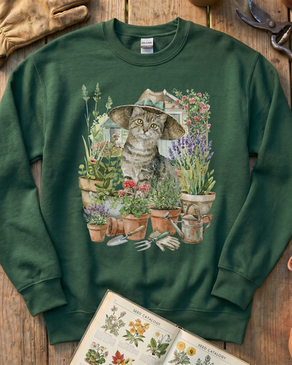 Cat And Plant Sweatshirt