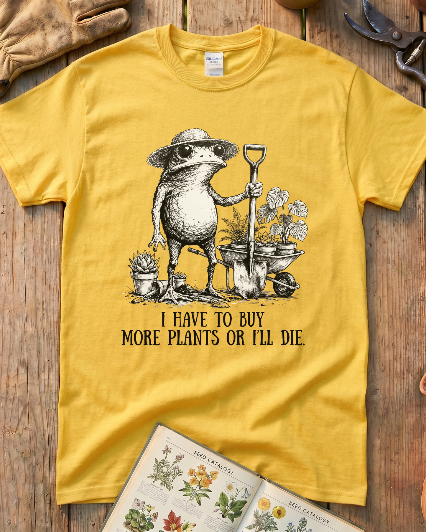 Funny Frog Plant Lover T-Shirt