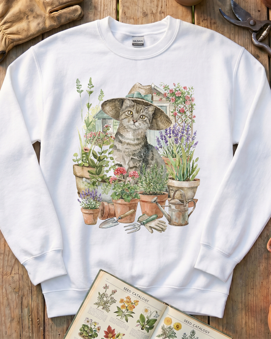 Cat And Plant Sweatshirt