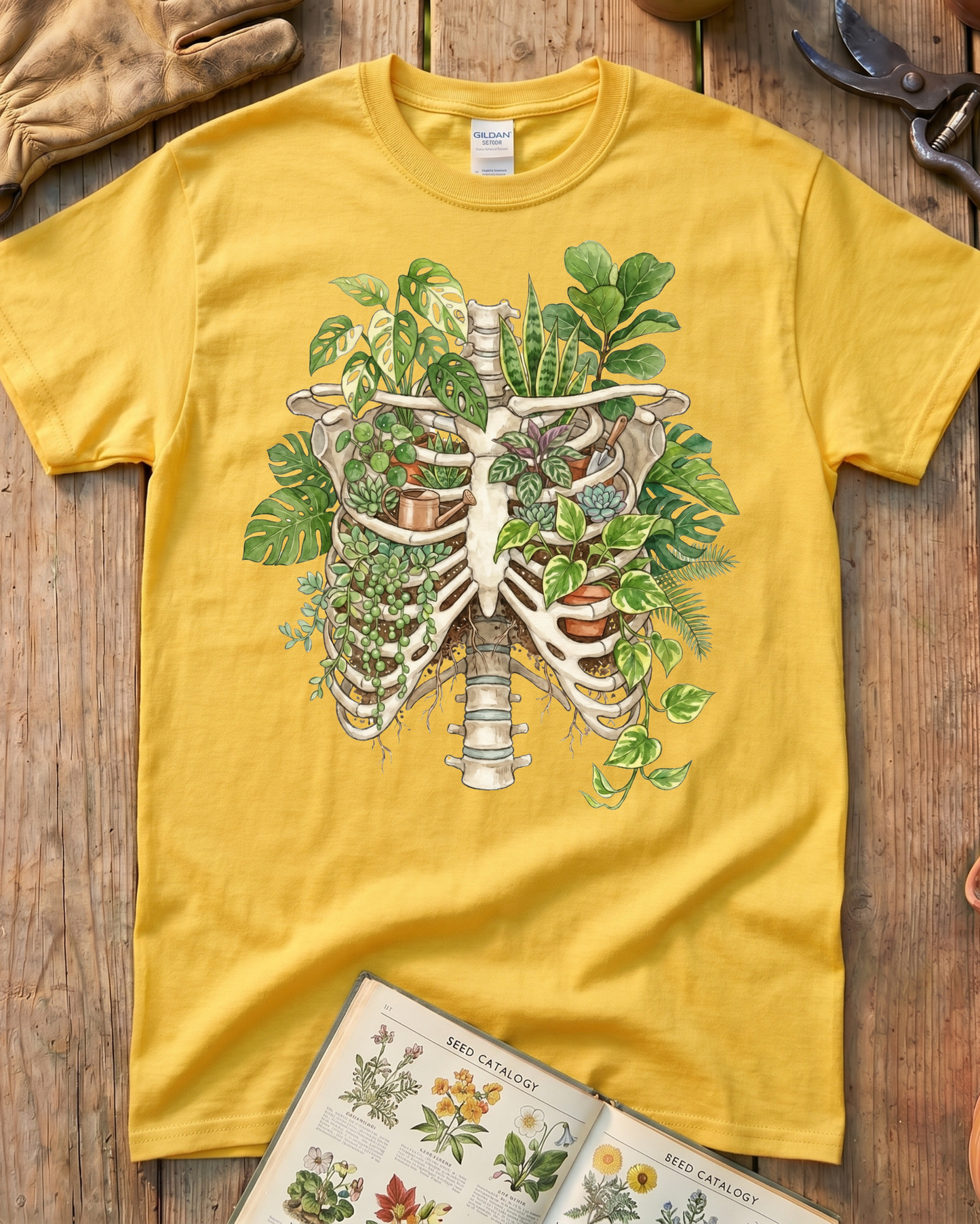 Skeleton Plant Lover Houseplant T-Shirt
