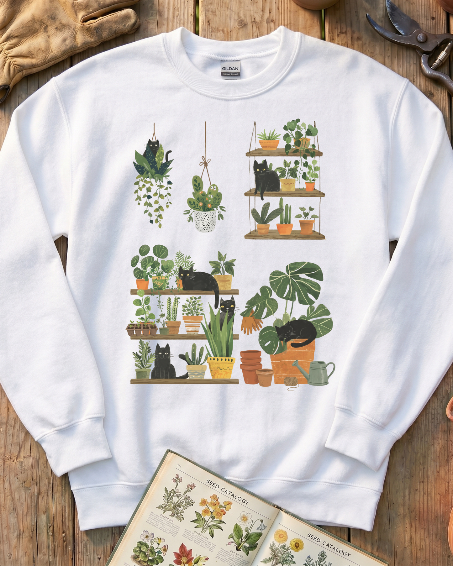 Cats and Plants Sweatshirt