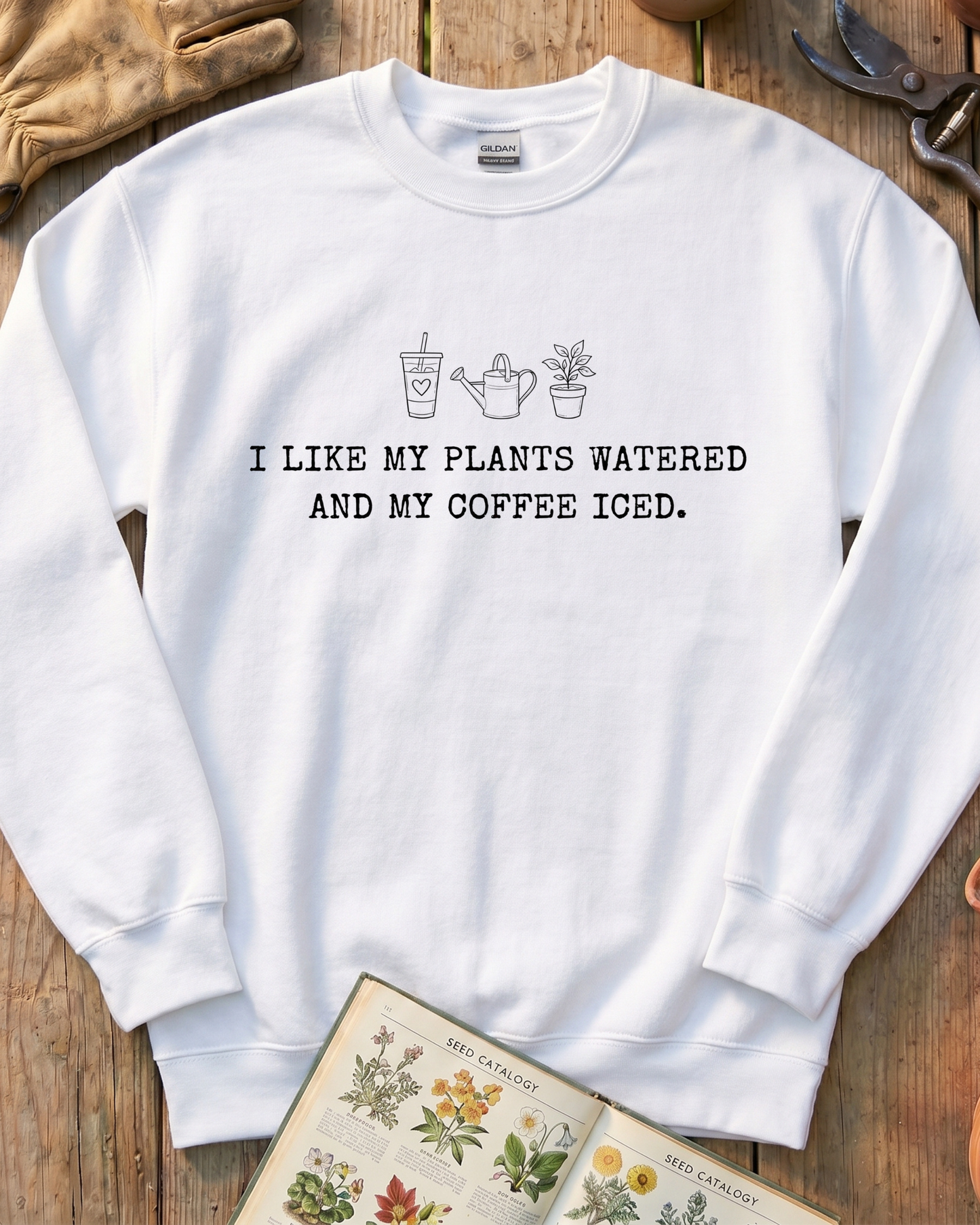 I Like My Plants Watered And My Coffee Iced Hoodie