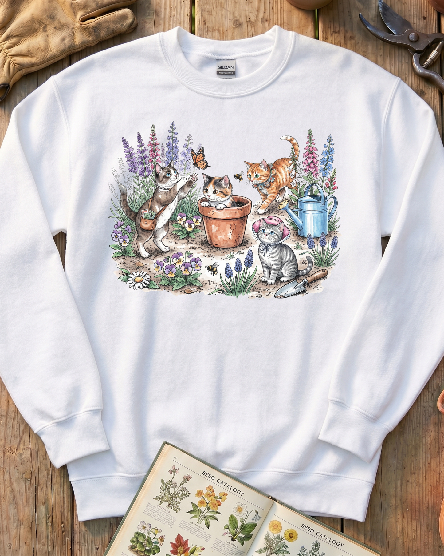 90s Cat Gardeners Sweatshirt