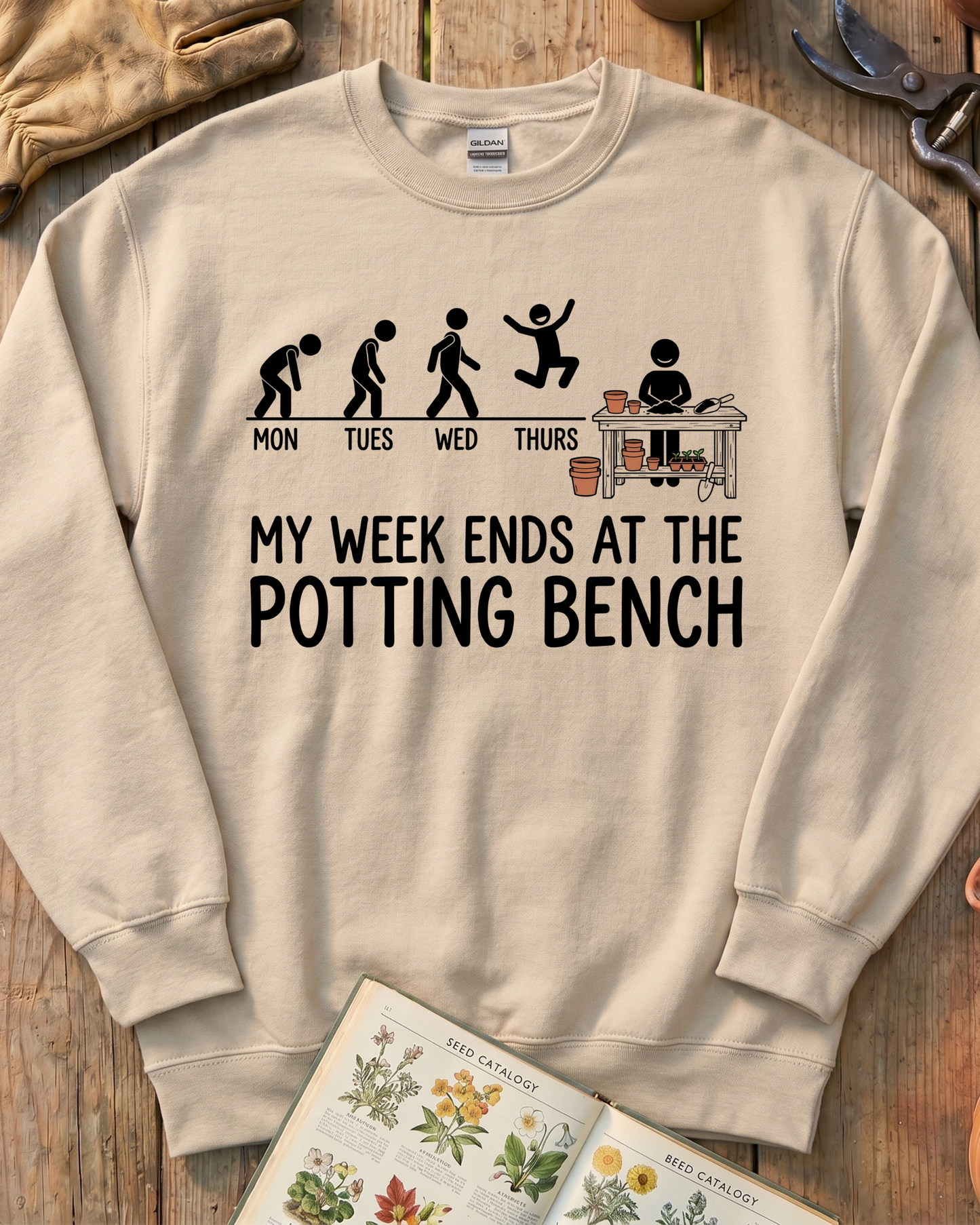 Aesthetic Retro Houseplant Plant Lover Sweatshirt