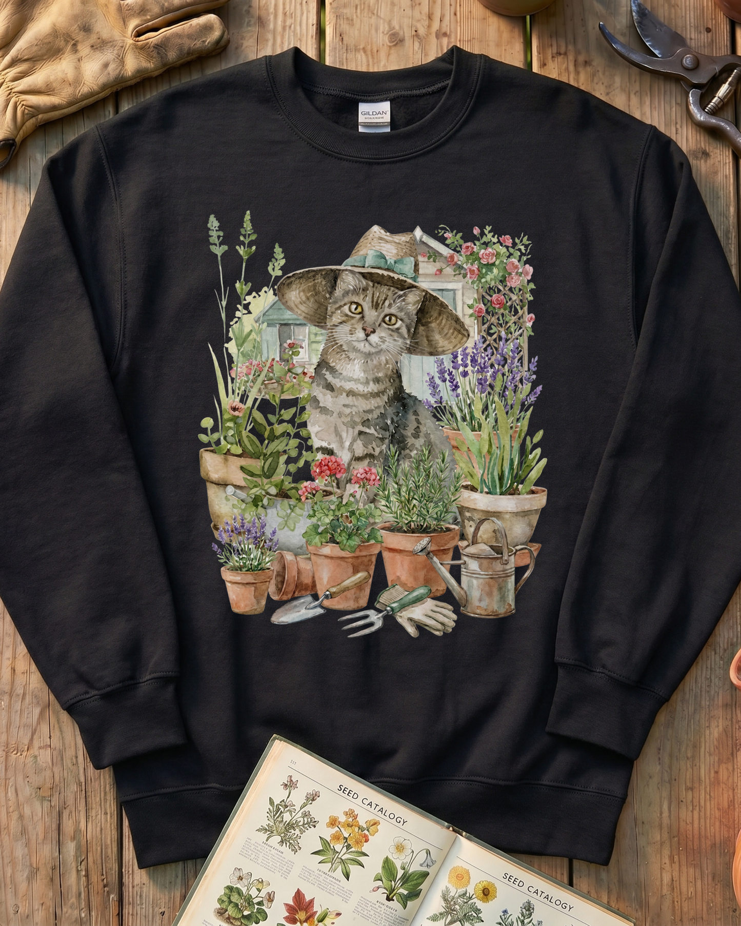 Cat And Plant Sweatshirt