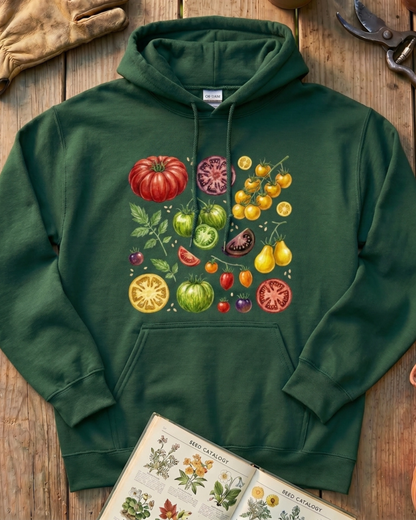 Garden Tomato Print Hoodie