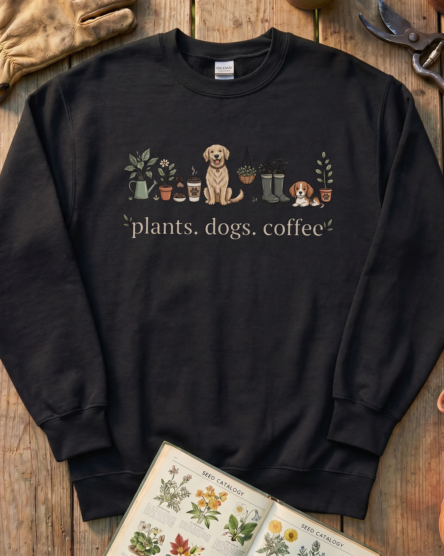 Plant and Dog Lover Sweatshirt
