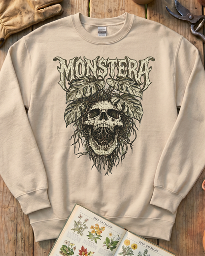Monstera Skull Sweatshirt