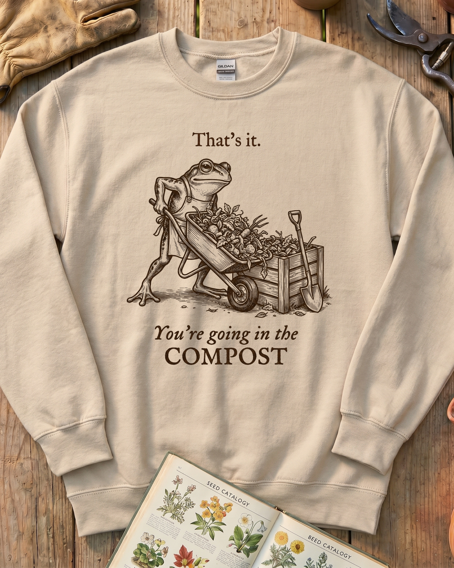 Compost Frog Warning Sweatshirt