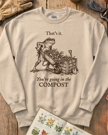 Compost Frog Warning Sweatshirt
