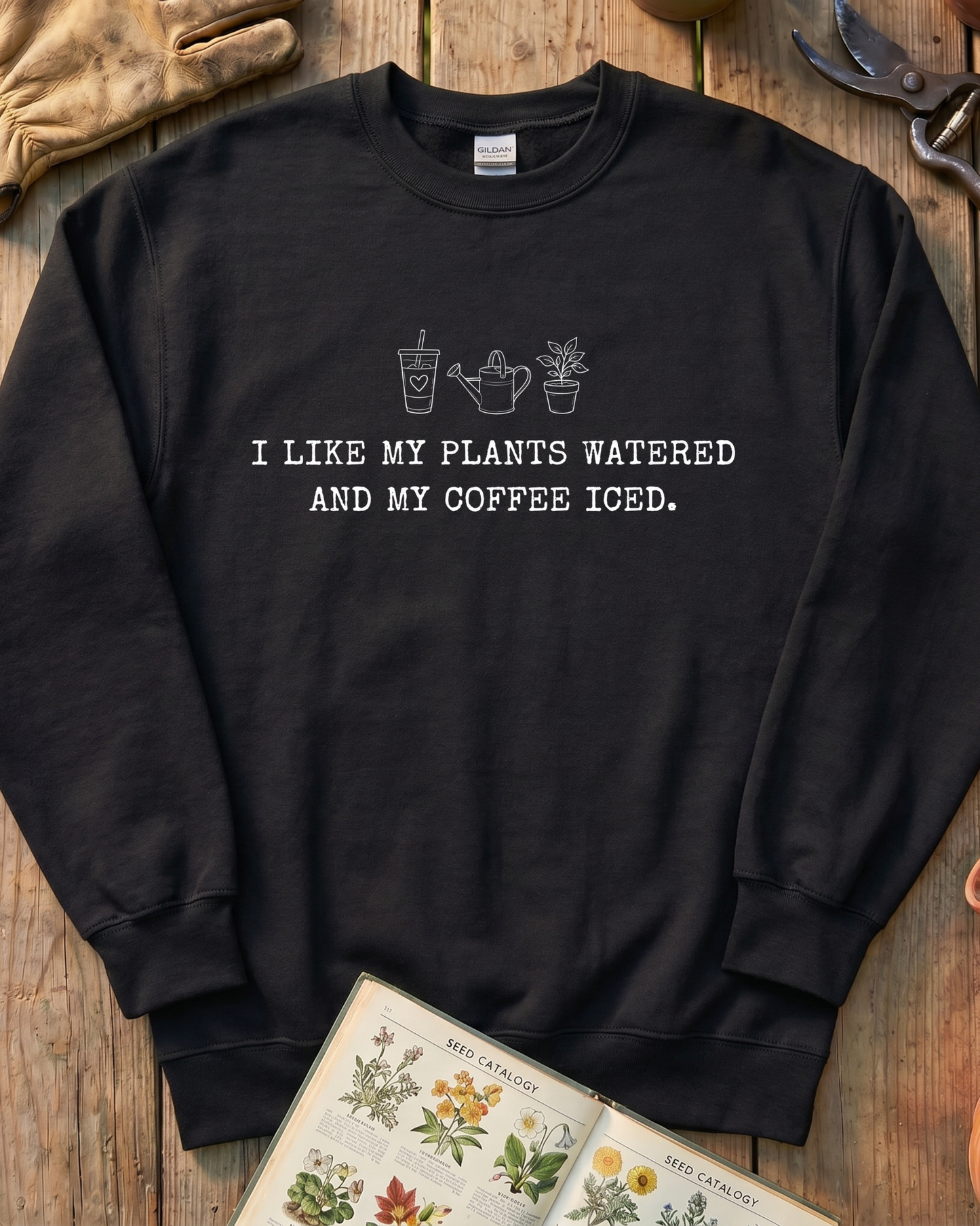 I Like My Plants Watered And My Coffee Iced Hoodie
