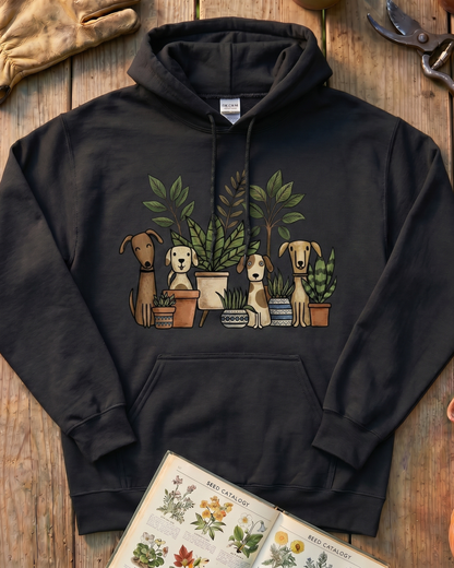 Women Dogs and Plants Lover Hoodie