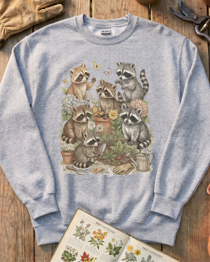 Raccoon Garden Sweatshirt
