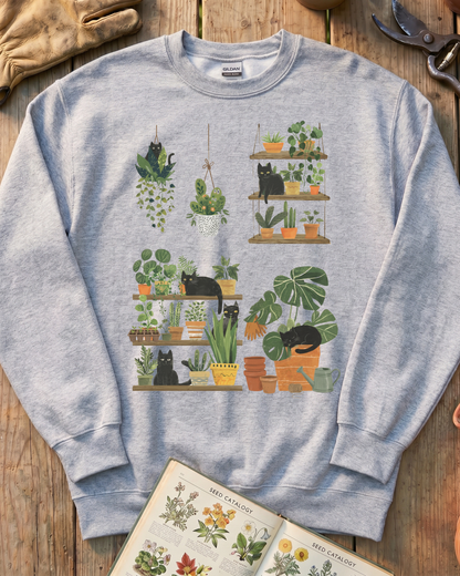 Cats and Plants Sweatshirt