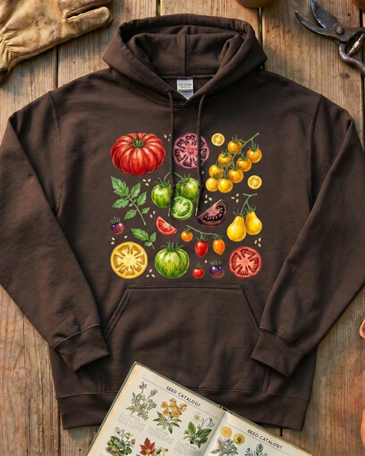 Garden Tomato Print Hoodie