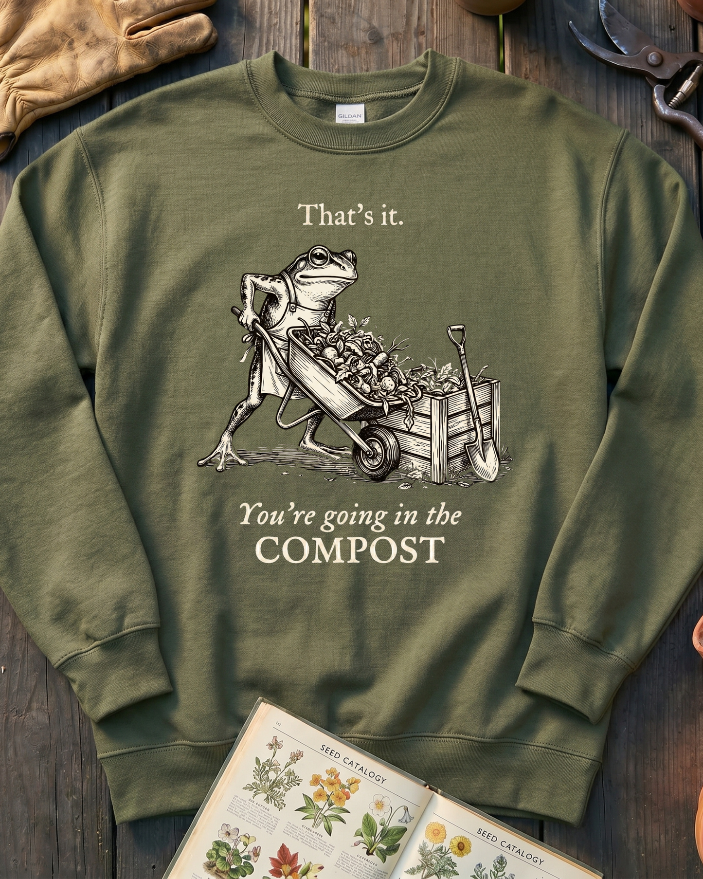 Compost Frog Warning Sweatshirt