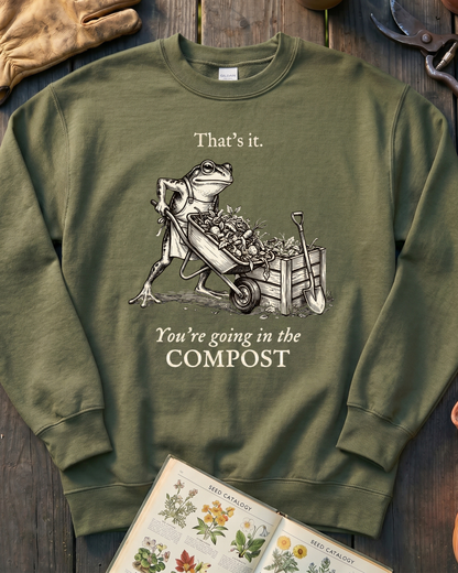 Compost Frog Warning Sweatshirt