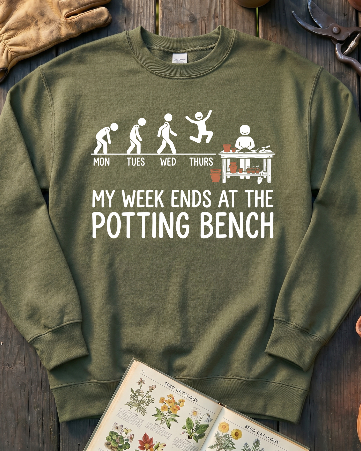 Aesthetic Retro Houseplant Plant Lover Sweatshirt