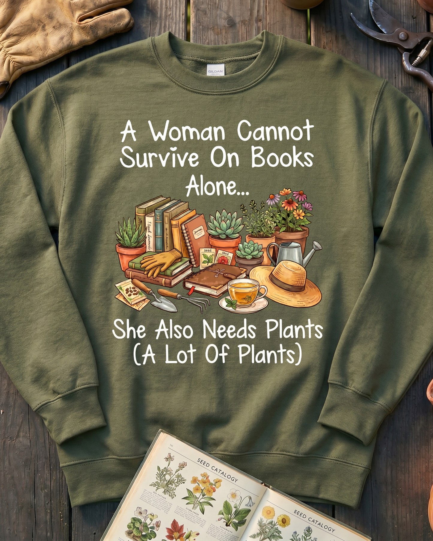Vintage Botanical Wildflower Native Plants Sweatshirt