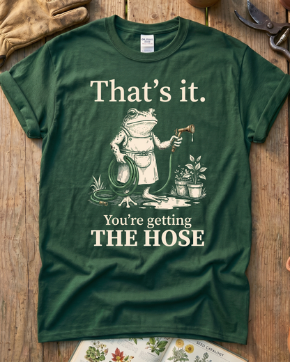 Sarcastic Frog Getting The Hose T-Shirt
