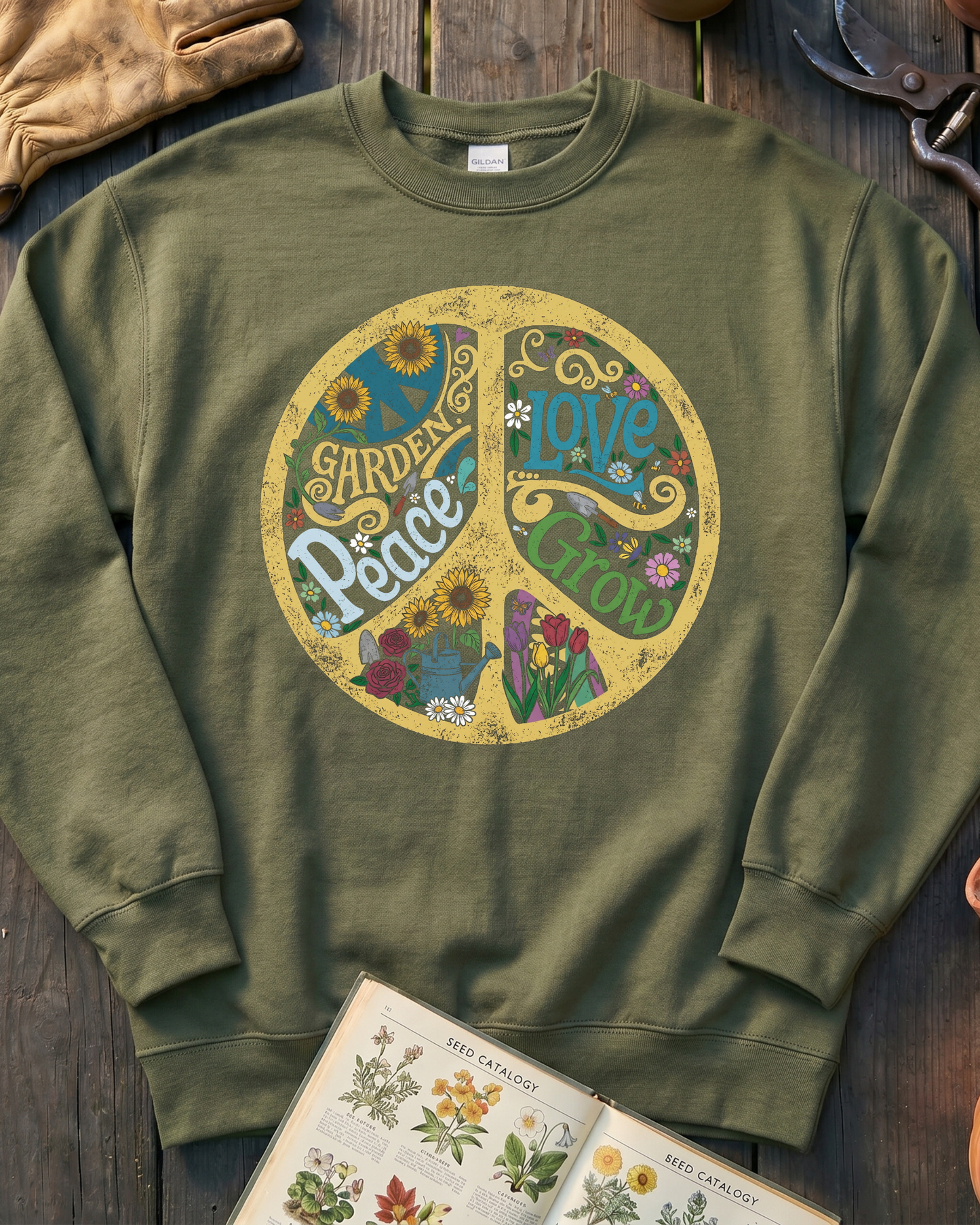 Groovy Garden Peace Sweatshirt