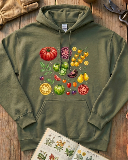 Garden Tomato Print Hoodie