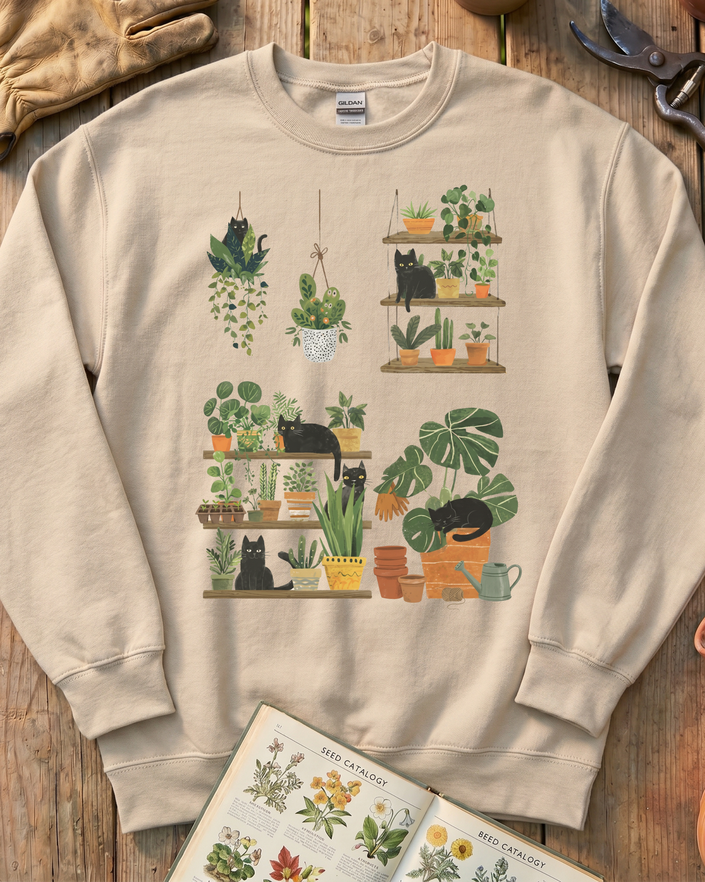 Cats and Plants Sweatshirt