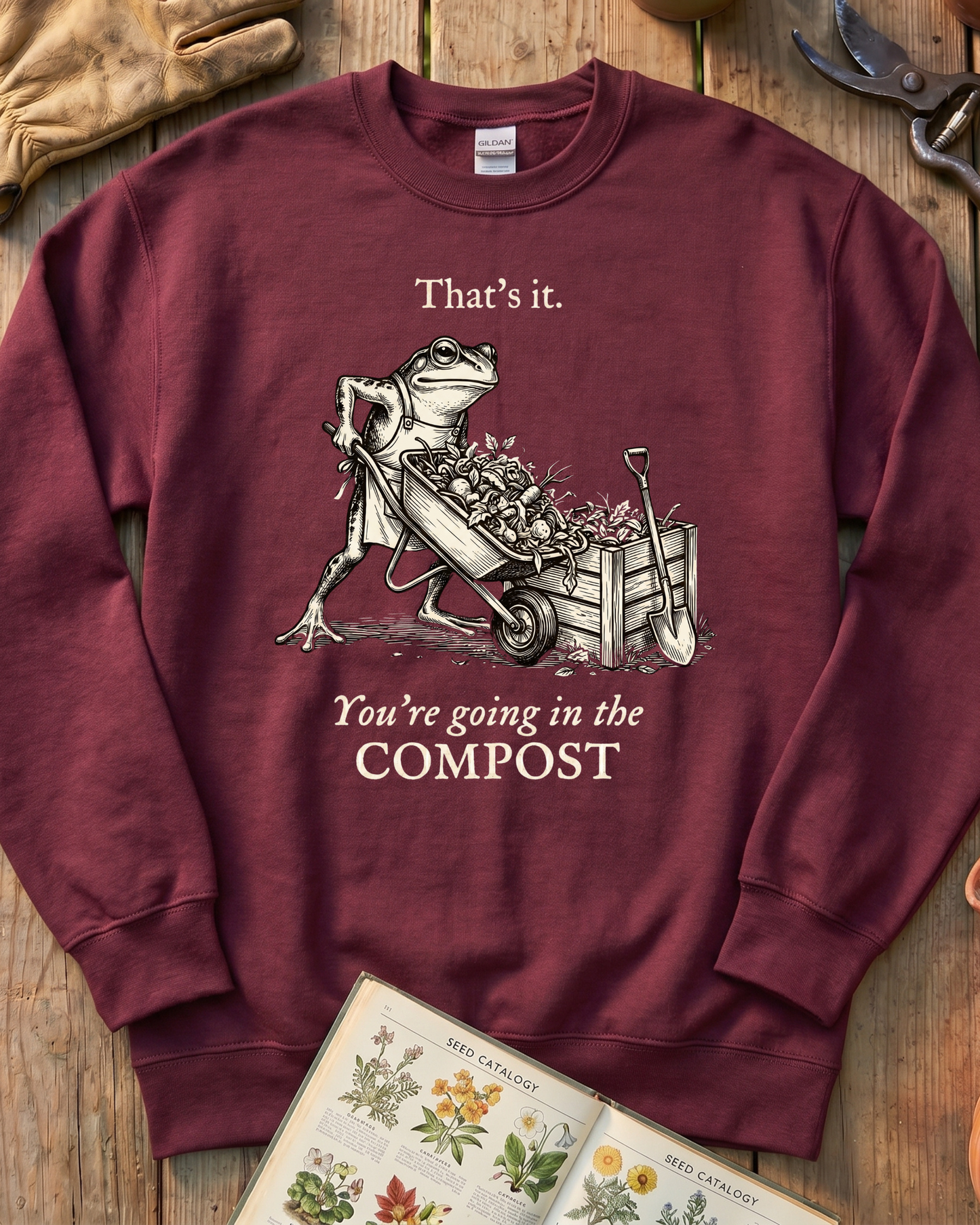 Compost Frog Warning Sweatshirt