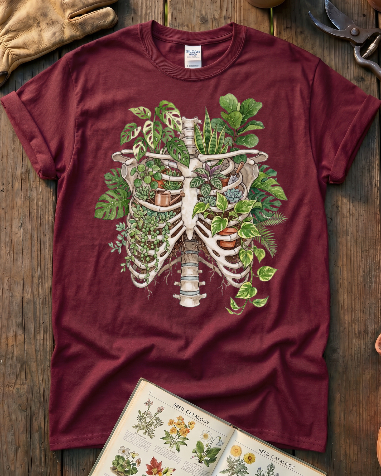Skeleton Plant Lover Houseplant T-Shirt