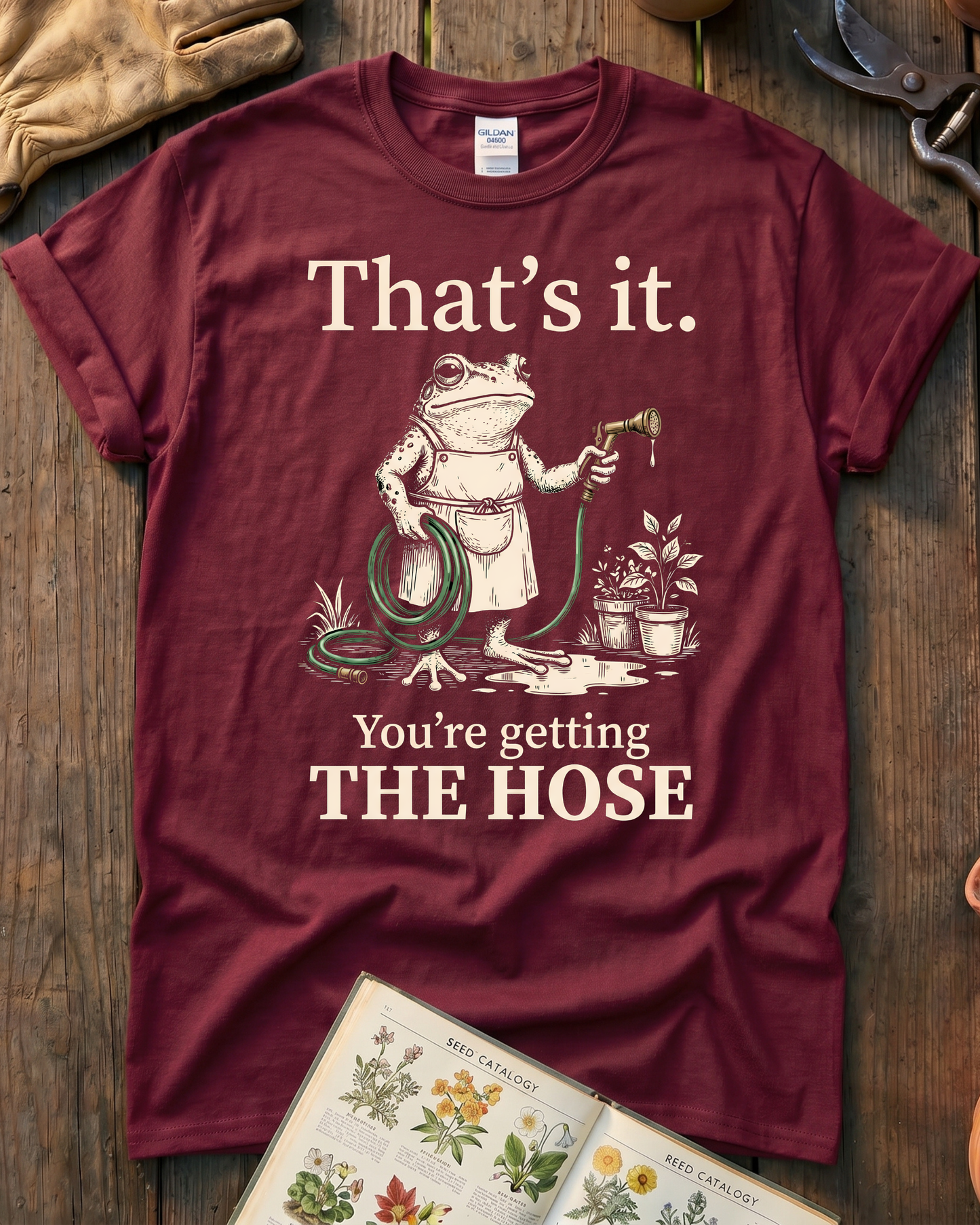 Sarcastic Frog Getting The Hose T-Shirt