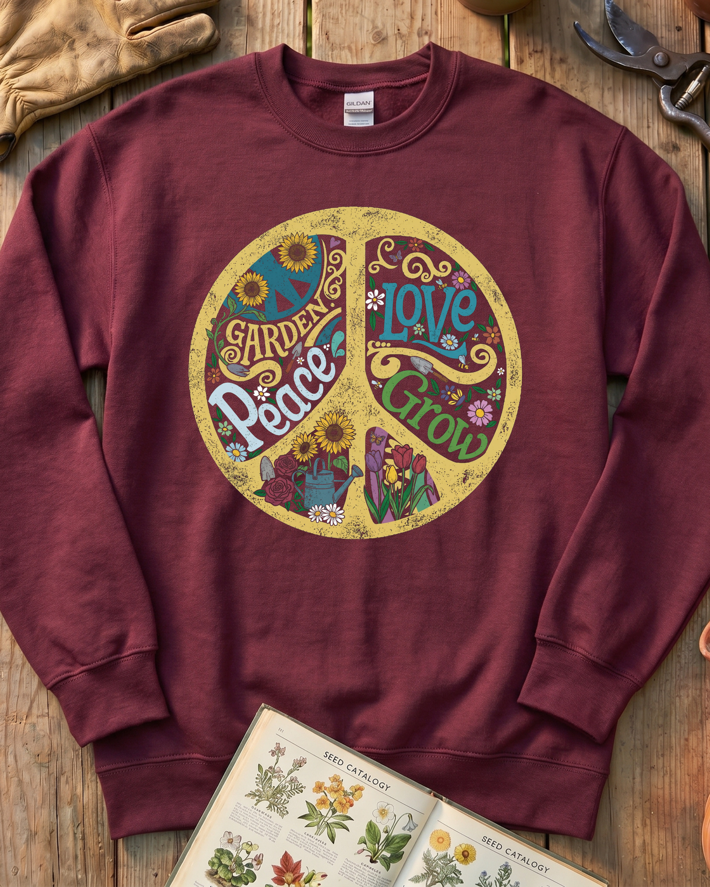 Groovy Garden Peace Sweatshirt