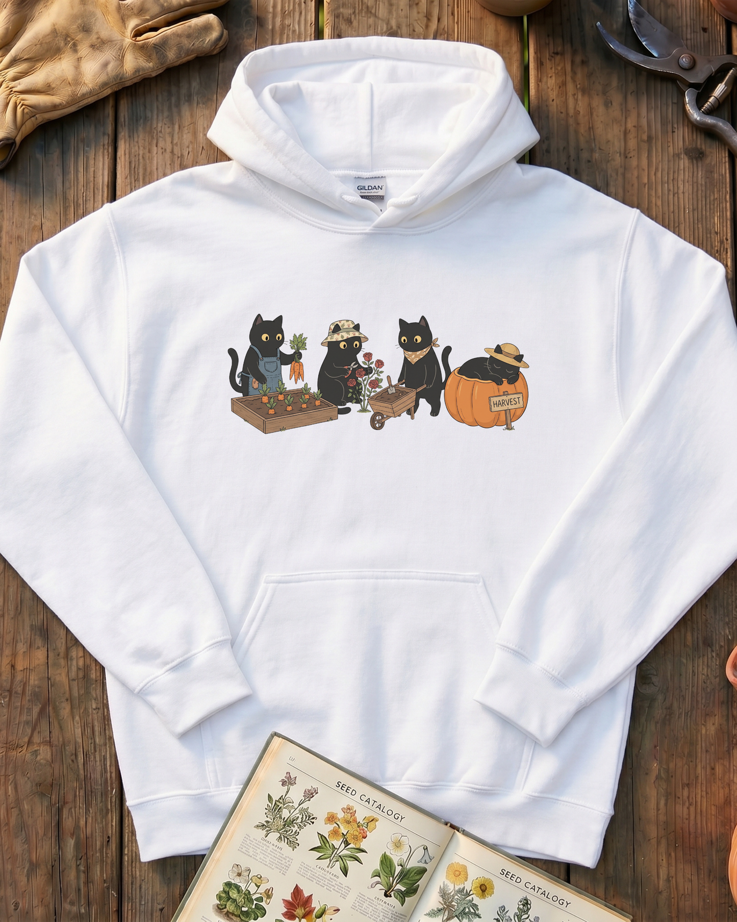 Cute Cat Gardeners Hoodie